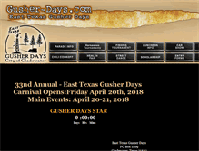 Tablet Screenshot of gusher-days.com